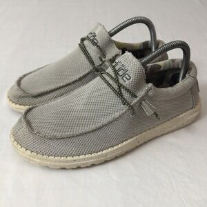 HEY DUDE WALLY SOX Shoes Men's SIZE 7 Gray ash Casual Slip On Comfort shoes Gym